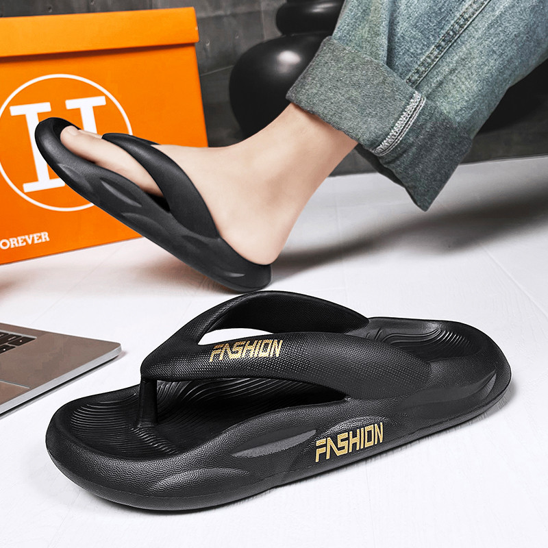 Papuci pentru bărbați Papuci de plajă Pantofi de plajă cu fundul gros Pantofi de vară pentru exterior Diapozitive Papuci cu tanga Sandale pentru femei Pantofi moi bărbați