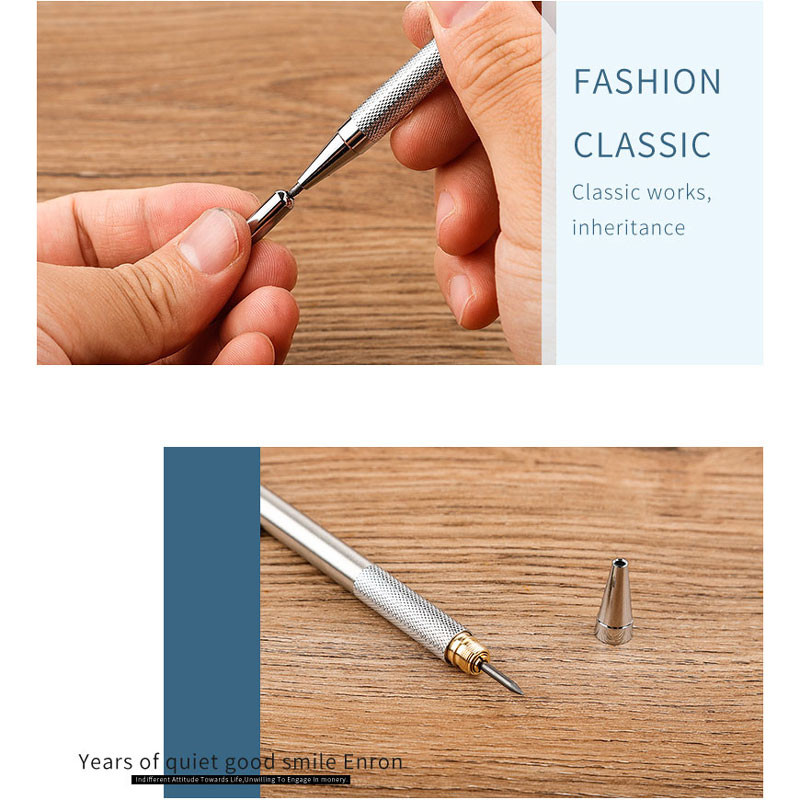 0,3 0,5 0,7 0,9 1,3 2,0 mm Set de creioane mecanice complet metalice cu radieră Creion automat cu mine pentru desenat rechizite școlare