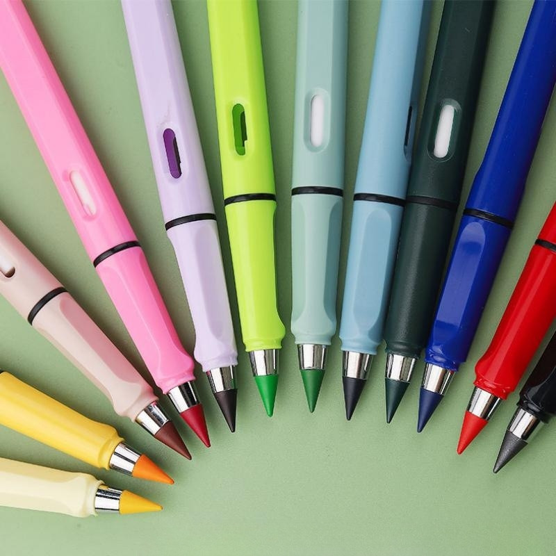 12/13 buc. Creioane eterne cu 12 culori, tehnologie nouă, fără cerneală, creion nelimitat Kawaii, școală, copii, artă, schiță, pictură, articole de papetărie