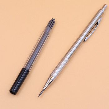 Метален автоматичен молив с 0,3/0,5/0,7/0,9/1,3/2,0 MM олово Изцяло метален автоматичен нисък център на тежестта Неплъзгаща се ръкохватка Неръждясва