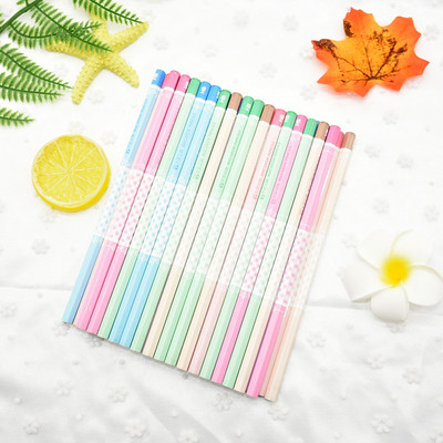 10db Kawaii Wood Pencils HB grafit ceruza iskolai irodaszerekhez Irodaszerek Aranyos környezetbarát HB ceruza
