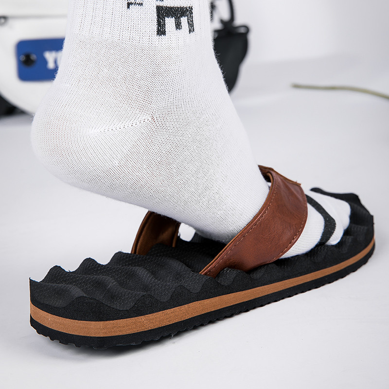 NOI Tendință la modă pentru bărbați de vară Flip-flops Pantofi de plajă în aer liber Papuci mari transfrontalier