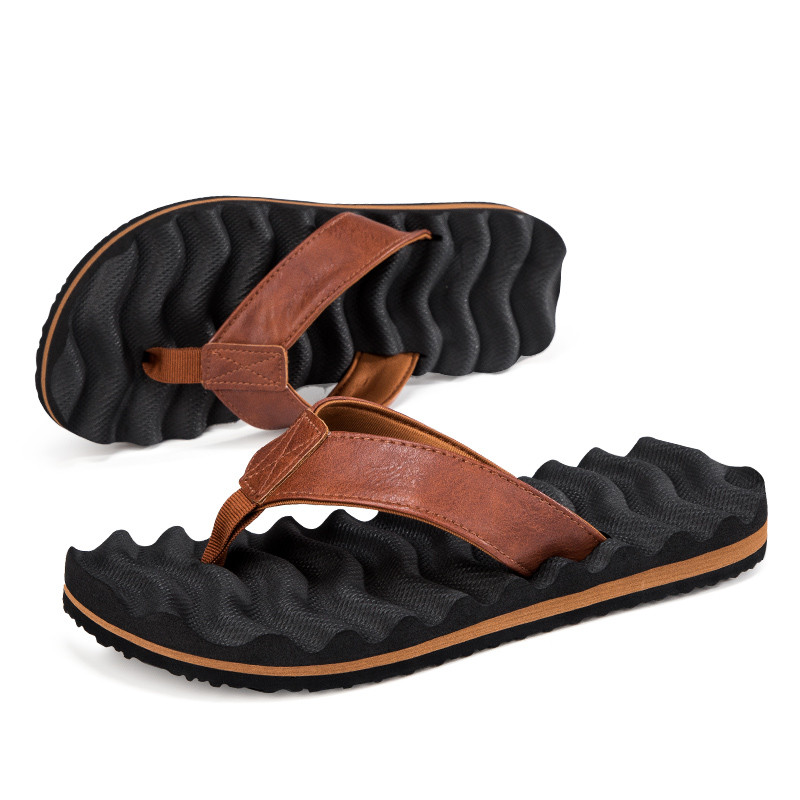 NOI Tendință la modă pentru bărbați de vară Flip-flops Pantofi de plajă în aer liber Papuci mari transfrontalier