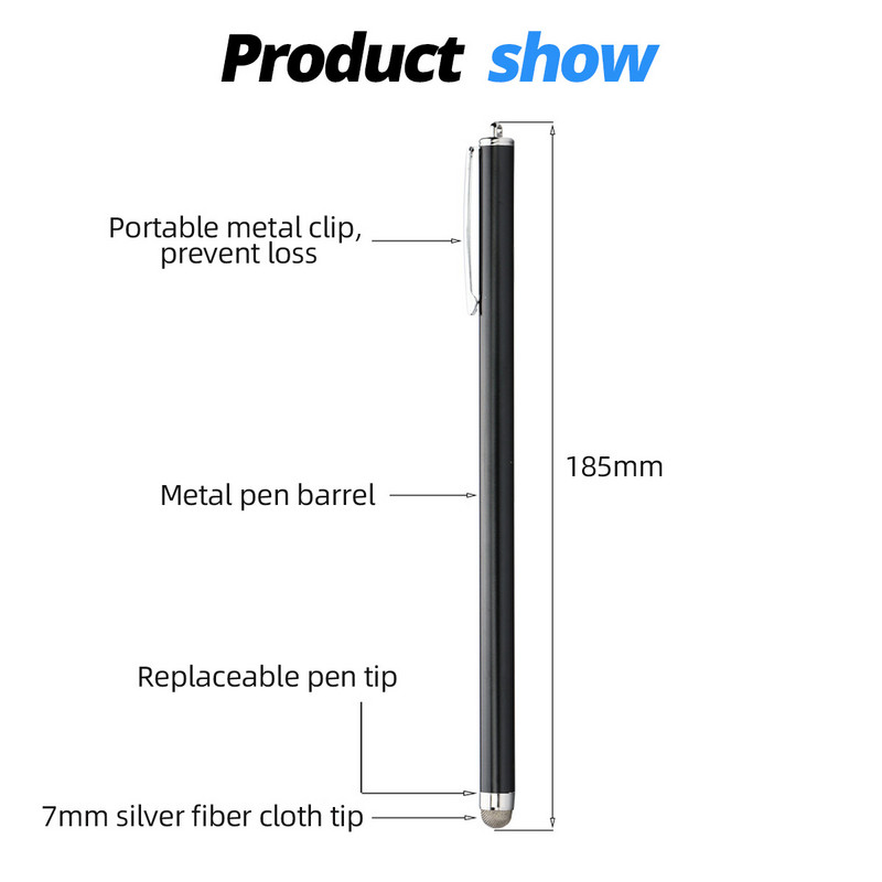 Stilo lung 18,5M Tabletă capacitivă Creion cu ecran tactil pentru iPhone Samsung iPad Creion tactil pentru desen universal pentru telefon Android