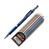 2,0 mm-es mechanikus ceruza Creative 2B automatikus ceruza 12 db-os szürke/színes ceruza készlettel rajzceruza-levélpapírokhoz