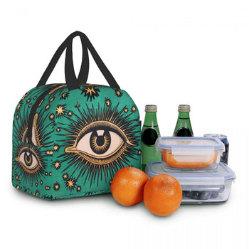 All Seeing Eye Art Φορητά κουτιά μεσημεριανού γεύματος για άνδρες Γυναικεία στεγανά Evil Mystic Eyes Cooler θερμομονωμένη τσάντα γεύματος Εργασία γραφείου
