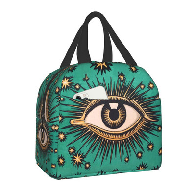 All Seeing Eye Art Φορητά κουτιά μεσημεριανού γεύματος για άνδρες Γυναικεία στεγανά Evil Mystic Eyes Cooler θερμομονωμένη τσάντα γεύματος Εργασία γραφείου