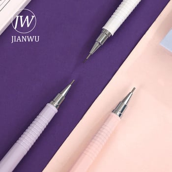 JIANWU 1 PC Macaron Color Push Mechanical Pencil 0,5mm HB Refill Student Drawing Writing Automatic Pencil Stationery Supplies