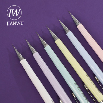 JIANWU 1 PC Macaron Color Push Mechanical Pencil 0,5mm HB Refill Student Drawing Writing Automatic Pencil Stationery Supplies