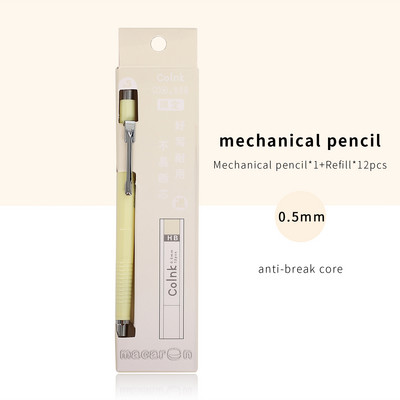 JIANWU 1 PC Macaron Color Push Mechanical Pencil 0,5mm HB Refill Student Drawing Writing Automatic Pencil Stationery Supplies