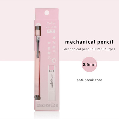 JIANWU 1 PC Macaron Color Push Mechanical Pencil 0,5mm HB Refill Student Drawing Writing Automatic Pencil Stationery Supplies