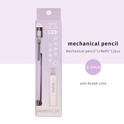 JIANWU 1 PC Macaron Color Push Mechanical Pencil 0,5mm HB Refill Student Drawing Writing Automatic Pencil Stationery Supplies