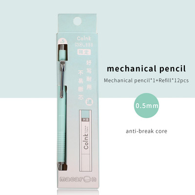 JIANWU 1 PC Macaron Color Push Mechanical Pencil 0,5mm HB Refill Student Drawing Writing Automatic Pencil Stationery Supplies