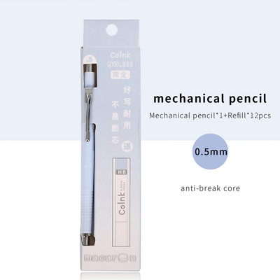 JIANWU 1 PC Macaron Color Push Mechanical Pencil 0,5mm HB Refill Student Drawing Writing Automatic Pencil Stationery Supplies