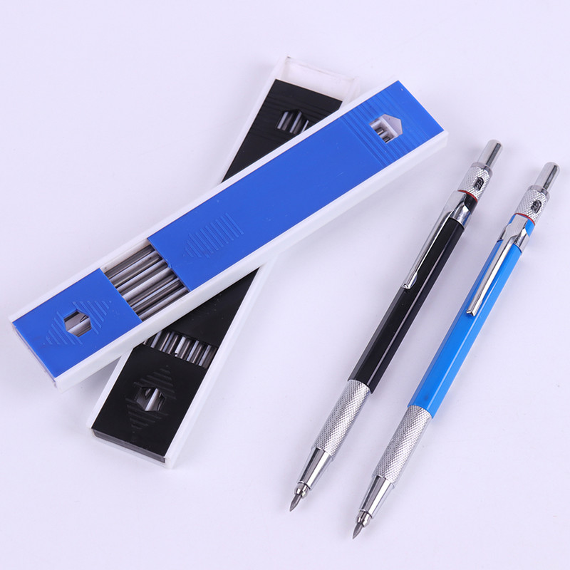 Creioane mecanice din metal de 2,0 mm cu mine de 12 buc. Suport HB pentru mine Desenare Set de creioane pentru scris Papetarie scolara