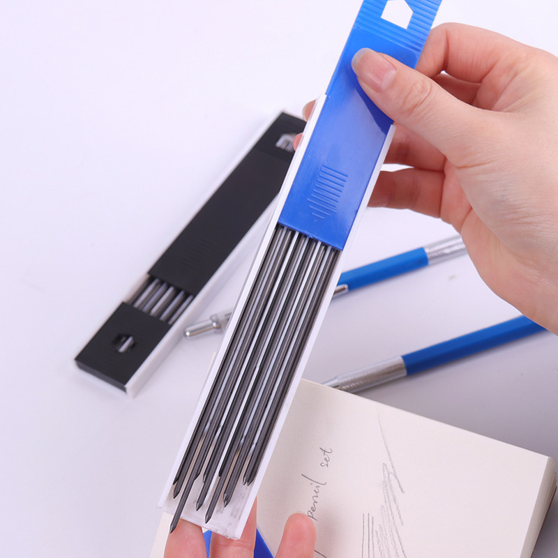 Creioane mecanice din metal de 2,0 mm cu mine de 12 buc. Suport HB pentru mine Desenare Set de creioane pentru scris Papetarie scolara