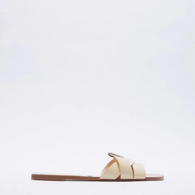 2023 Flat Bottom Slippers Designer με τα ίδια γυναικεία παπούτσια Καλοκαιρινές νέες παντόφλες υφασμένες με άνετα γυναικεία παπούτσια Casual