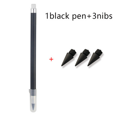 Σετ μολυβιού χωρίς μελάνι Eternal with 3 Nibs Unlimited Writing No Ink HB Pen Sketch Painting Tool School Προμήθειες γραφείου Χαρτικά δώρου