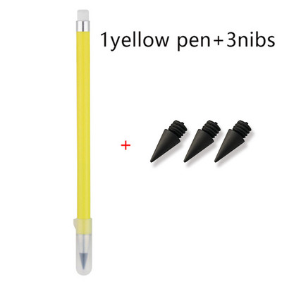 Σετ μολυβιού χωρίς μελάνι Eternal with 3 Nibs Unlimited Writing No Ink HB Pen Sketch Painting Tool School Προμήθειες γραφείου Χαρτικά δώρου