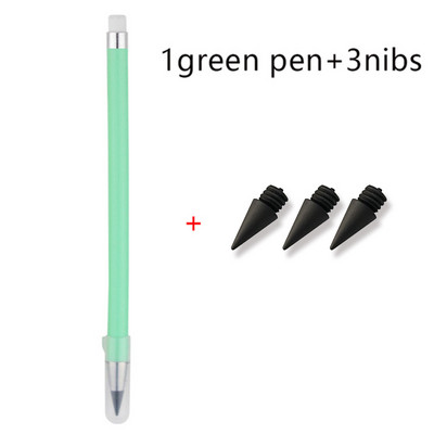 Σετ μολυβιού χωρίς μελάνι Eternal with 3 Nibs Unlimited Writing No Ink HB Pen Sketch Painting Tool School Προμήθειες γραφείου Χαρτικά δώρου