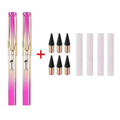 12 τμχ/Σετ Eternal Pencils No Sharpening Eternity Pencils No Ink Kawaii Unlimited Pens Προμήθειες τέχνης Σχολική γραφική ύλη Γόμα μύτης