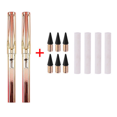 12 τμχ/Σετ Eternal Pencils No Sharpening Eternity Pencils No Ink Kawaii Unlimited Pens Προμήθειες τέχνης Σχολική γραφική ύλη Γόμα μύτης