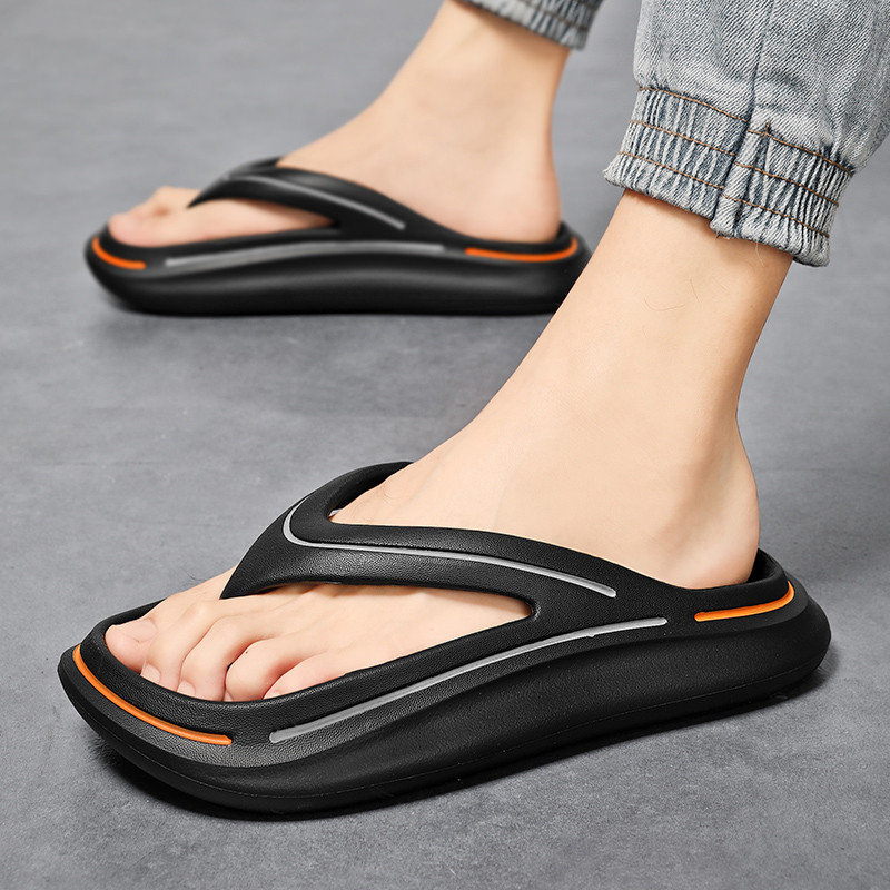 Pantofi de plajă în aer liber de vară pentru bărbați, cu platformă antiderapante, papuci de baie pentru bărbați, la modă, cu talpă moale, șlapi casual pentru bărbați