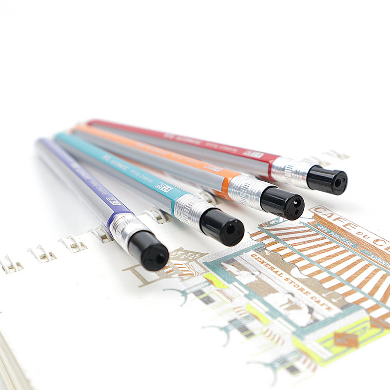 Weiwei Creioane mecanice 2.0mm Creioane automate din plastic Kawaii drăguțe Presă cu puncte de culoare minunată pentru rechizite școlare pentru copii