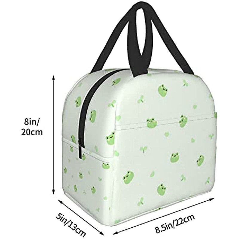 Broasca drăguță cutie de prânz geantă de călătorie geantă de picnic geantă de cumpărături rezistentă cu izolare termică
