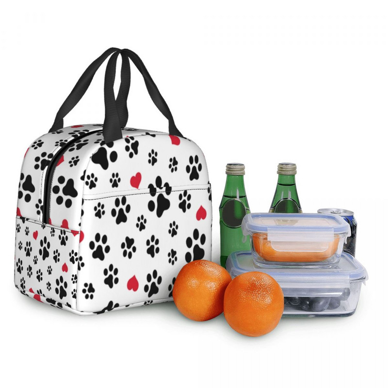 Geantă de prânz izolată cu amprentă de animale drăguță pentru școală, cutie termică Bento, cutie termică pentru copii, pungi pentru mâncare