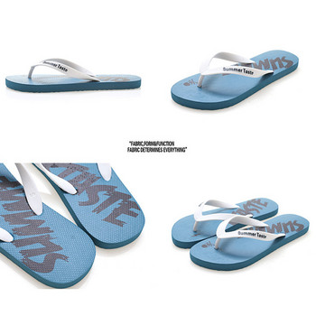 WTEMPO Summer Personality Art Джапанки Вътрешни и външни модни релефни мъжки чехли Letter Leisure Плажни сандали