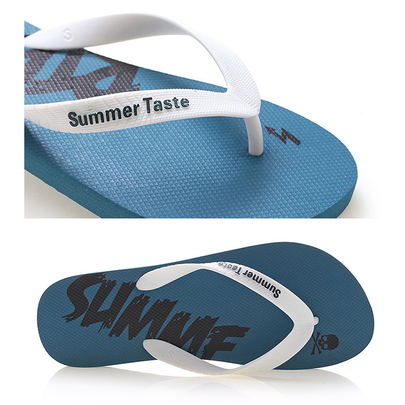 WTEMPO Summer Personality Art Flip-flops pentru interior și exterior, la modă, cu relief, papuci pentru bărbați, cu scrisoare, pentru petrecerea timpului liber, sandale de plajă