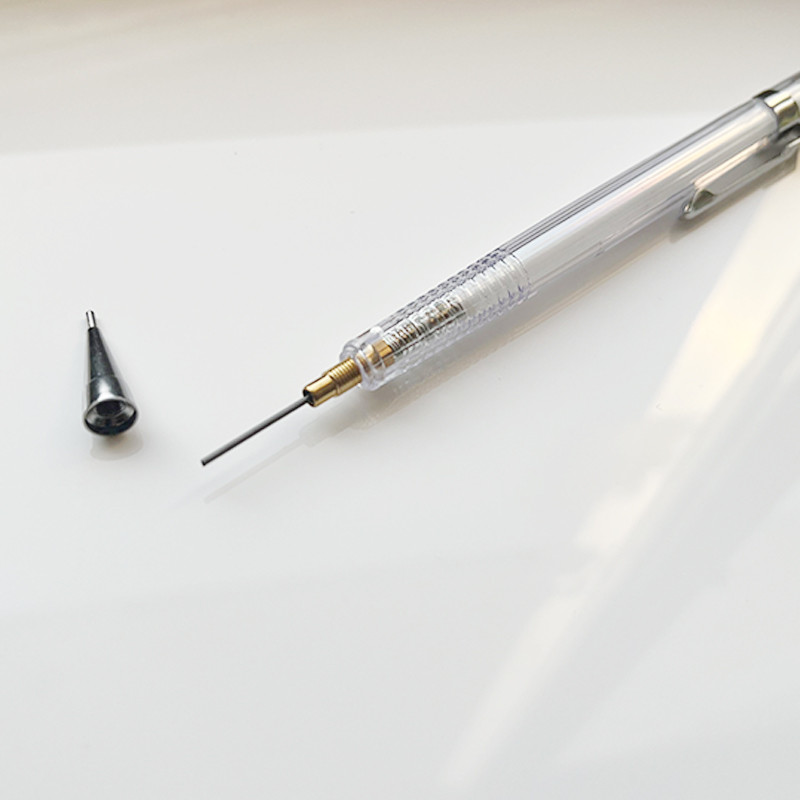 0,3 0,5 0,7 0,9 mm Set de creion mecanic simplu transparent cu mine Kawaii creion automat transparent pentru pictură de scris de studenți