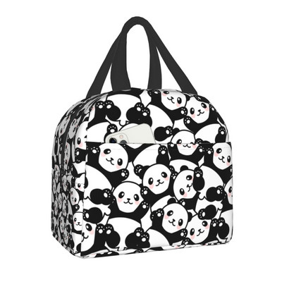 Χαριτωμένο φορητό κουτί γεύματος Panda για γυναίκες, στεγανό, θερμομονωμένο, θερμομονωμένο φαγητό, τσάντα μεσημεριανού φαγητού σχολείου Παιδιά μαθητών για πικ-νικ
