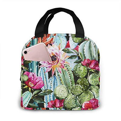 Cute Cactus Thermal Lunch Bag Ανδρική και γυναικεία στεγανή Ψυγείο Κουτί γεύματος - Office Work School Picnic Beach
