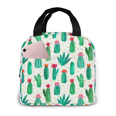 Cute Cactus Thermal Lunch Bag Ανδρική και γυναικεία στεγανή Ψυγείο Κουτί γεύματος - Office Work School Picnic Beach