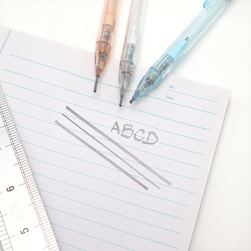 3 buc. Creion mecanic automat pentru desen din grafit Trimite 3 cutii 2,0 mm reumplere pătrată pentru copii, schiță, desen, papetărie școlară