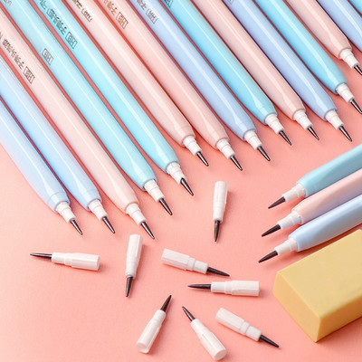 3 τμχ Μολύβια Kawai Non Sharpening Replaceable Refill Cute School Supplies Student Kid Mechanical Pencil Κορεατικά Γραφείο Γραφείου
