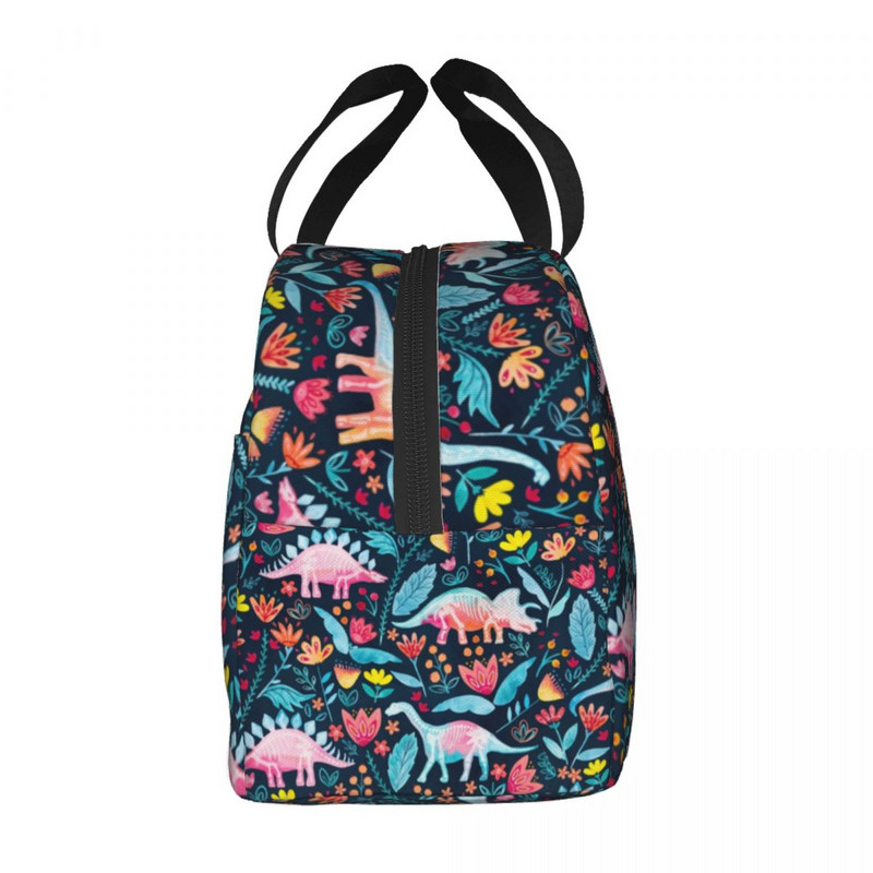 Geantă de prânz cu model de dinozaur drăguț pentru femei, termică, caldă, cutie de prânz izolată pentru copii, lucru la școală, picnic, genți de tote pentru alimente