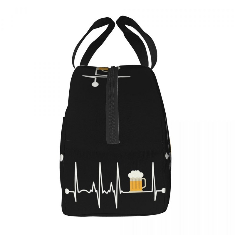 Geantă de prânz izolată pentru bătăi de inimă, pentru femei, răcitoare termică reutilizabilă, cutie de prânz pentru mâncare, genți de tote pentru picnic de călătorie, școală