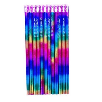 12 συσκευασίες Rainbow Hb Pencils with Eraser Sassafras Παιδικά Βραβεία Νηπιαγωγείου Μαθητές Δημοτικού Σχολείου Μολύβια Γραφής