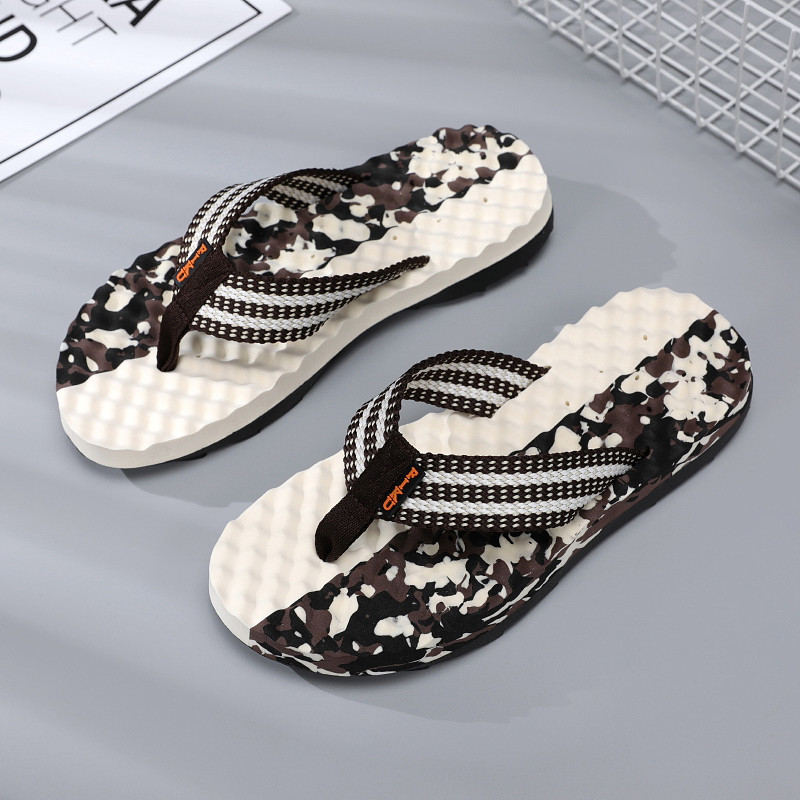 Flip-flops pentru bărbați, comozi, papuci de plajă pentru bărbați, sandale de vară la modă pentru bărbați, respirabile, masaj ușor, bărbați, marimi mari