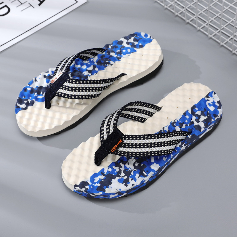 Flip-flops pentru bărbați, comozi, papuci de plajă pentru bărbați, sandale de vară la modă pentru bărbați, respirabile, masaj ușor, bărbați, marimi mari