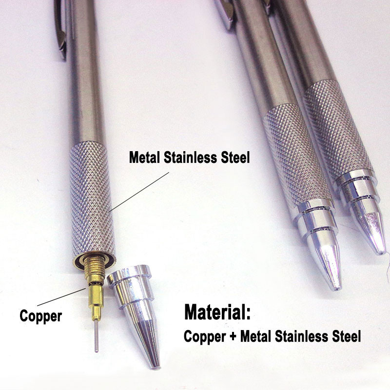 Creion mecanic 0,5 mm 0,7 mm 2,0 mm metal din oțel inoxidabil 2B HB plumb negru pentru artă Sktech Desen Design Birou Scriere școlară
