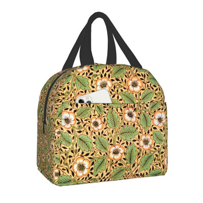Agár a William Morris Marigolds szigetelt ebédlőtáska nőknek Whippet Dog Cooler Thermal Lunch Box Beach Camping Piknik