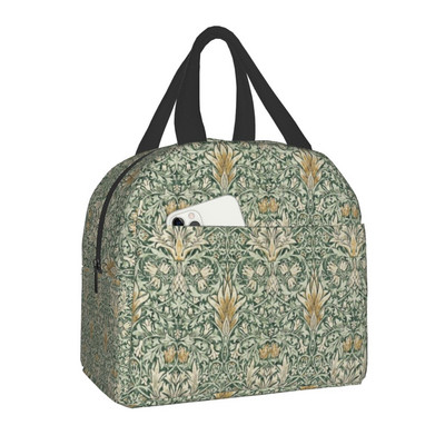 Agár a William Morris Marigolds szigetelt ebédlőtáska nőknek Whippet Dog Cooler Thermal Lunch Box Beach Camping Piknik
