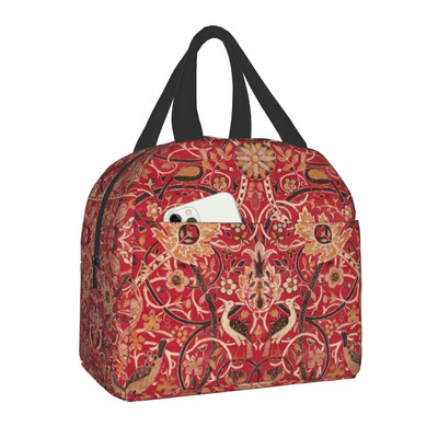 Agár a William Morris Marigolds szigetelt ebédlőtáska nőknek Whippet Dog Cooler Thermal Lunch Box Beach Camping Piknik