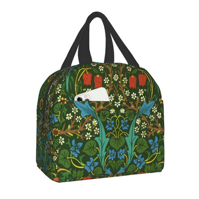 Agár a William Morris Marigolds szigetelt ebédlőtáska nőknek Whippet Dog Cooler Thermal Lunch Box Beach Camping Piknik