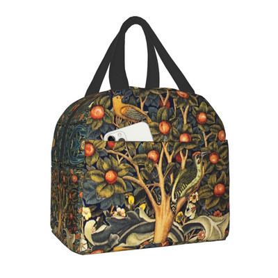 Agár a William Morris Marigolds szigetelt ebédlőtáska nőknek Whippet Dog Cooler Thermal Lunch Box Beach Camping Piknik