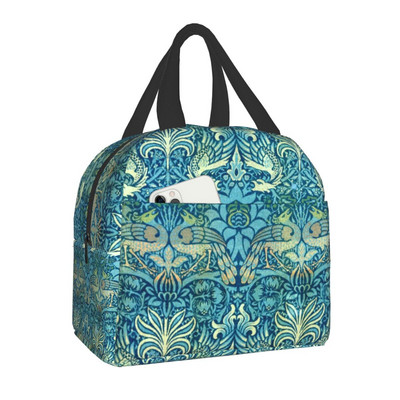 Agár a William Morris Marigolds szigetelt ebédlőtáska nőknek Whippet Dog Cooler Thermal Lunch Box Beach Camping Piknik